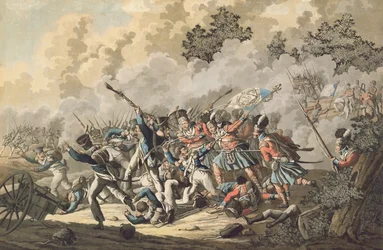De Schotse troepen en de oude keizerlijke garde, Waterloo, 18 juni 1815